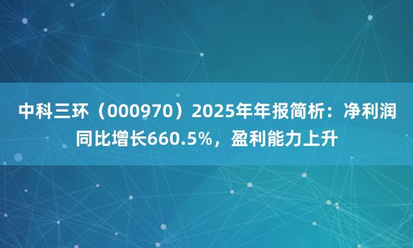 中科三环（000970）2025年年报简析：净利润同比增长660.5%，盈利能力上升
